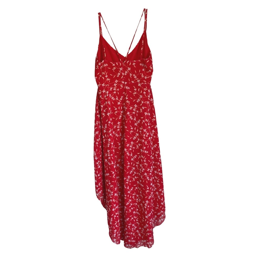 Alexia Admor Bailey Sweetheart Sleeveless Floral High-Low Maxi Dress Red Size 10 - Picture 4 of 12